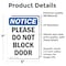 Signmission Please Do Not Block Door, 5 in W x Rectangle, Vinyl Decal OS-2PACK-NS-D-57-V-17375 - alternate 3